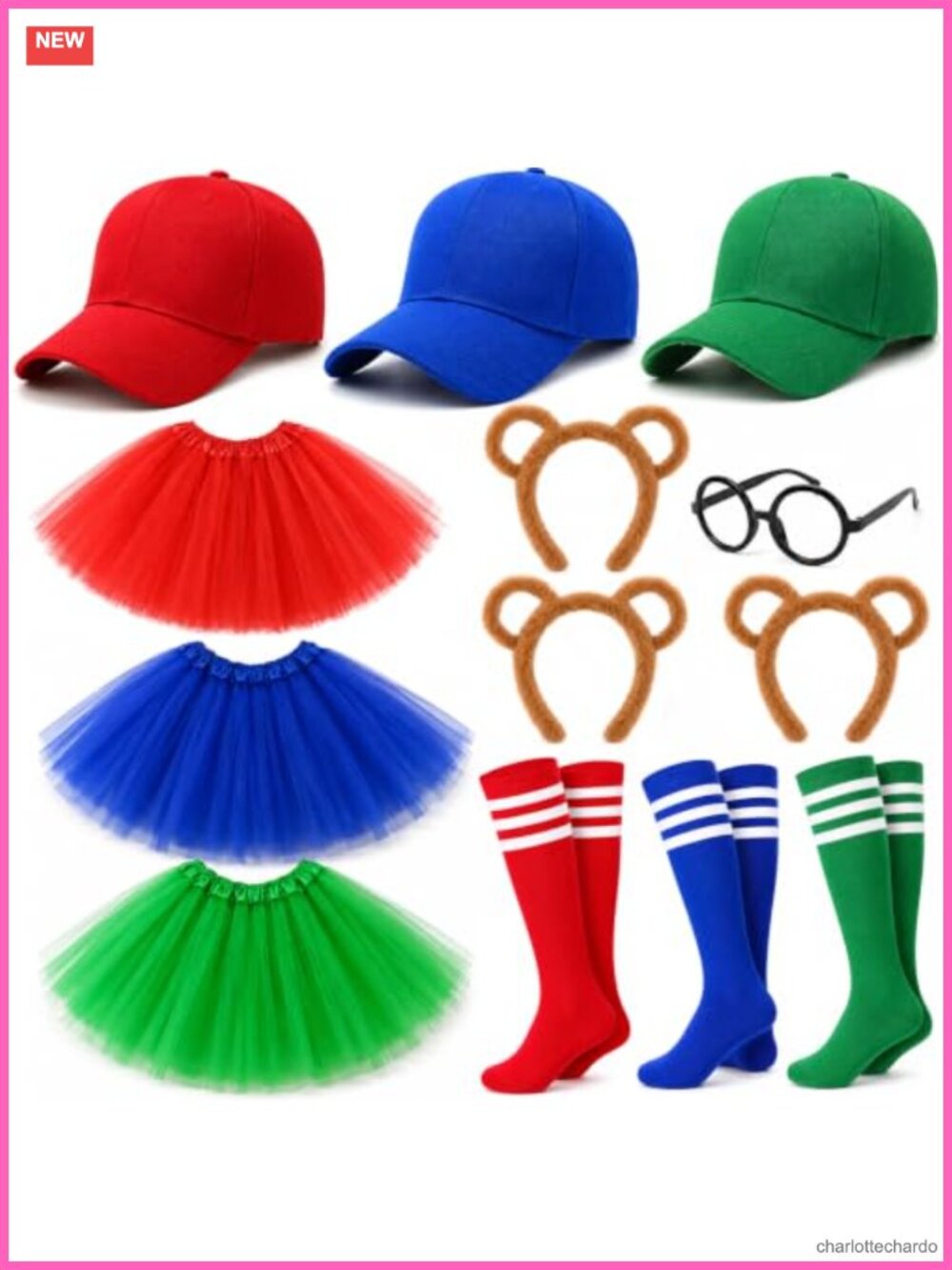 Halloween Animal Costume Set Ears Headbands Tutu Skirts Socks Hats Glasses